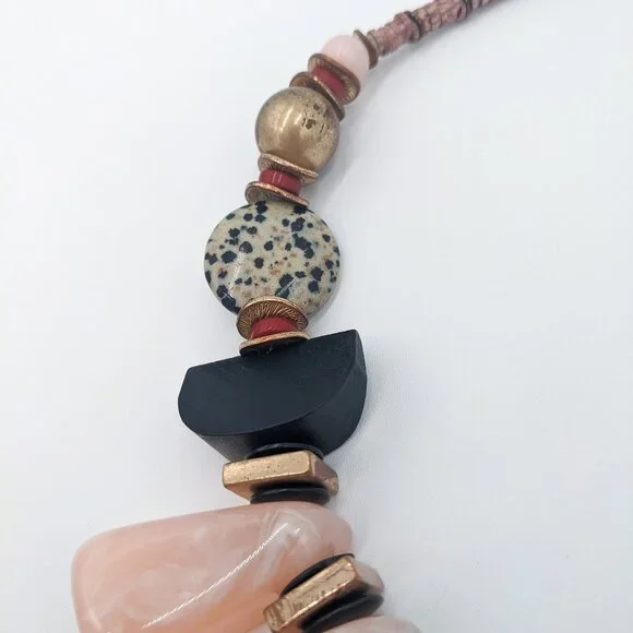 Anthropologie Beaded Boho Statement Fanfare Bib Necklace - Picture 3 of 4